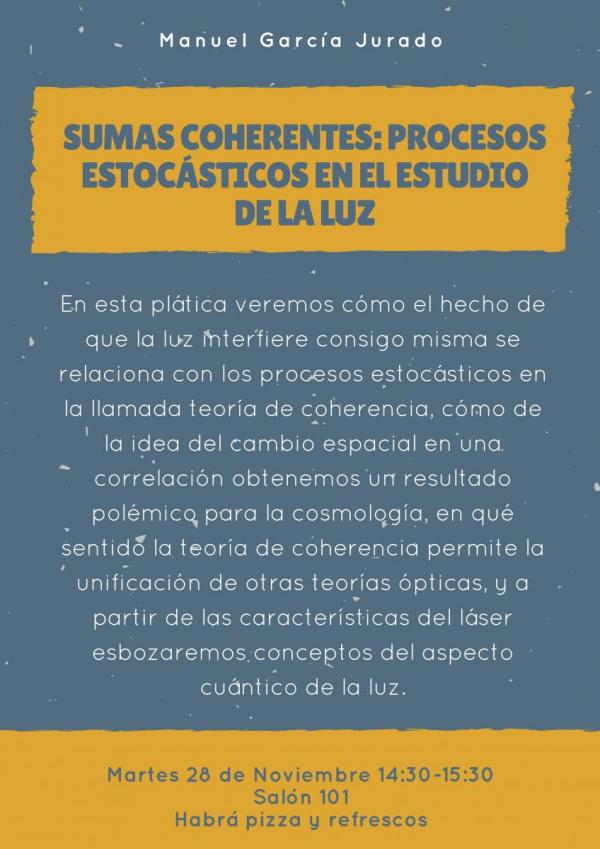 Sumas coherentes: procesos estocásticos en el estudio de la luz